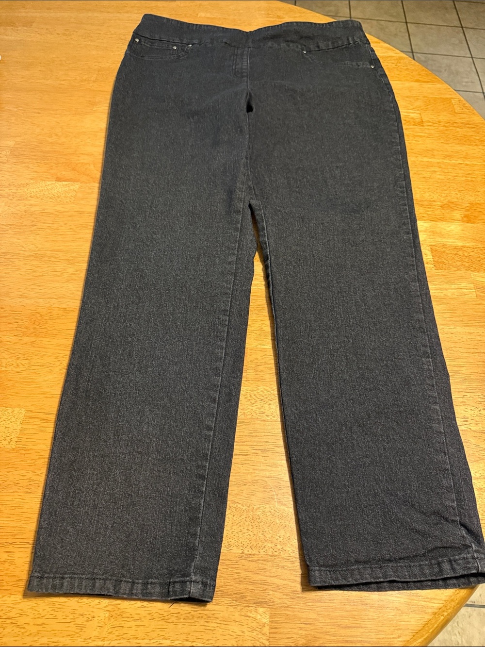 Ruby Rd. Charcoal Black Straight-Leg Jeans